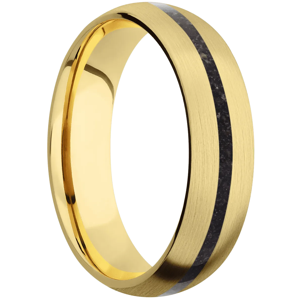 14K Yellow Gold + Satin Finish