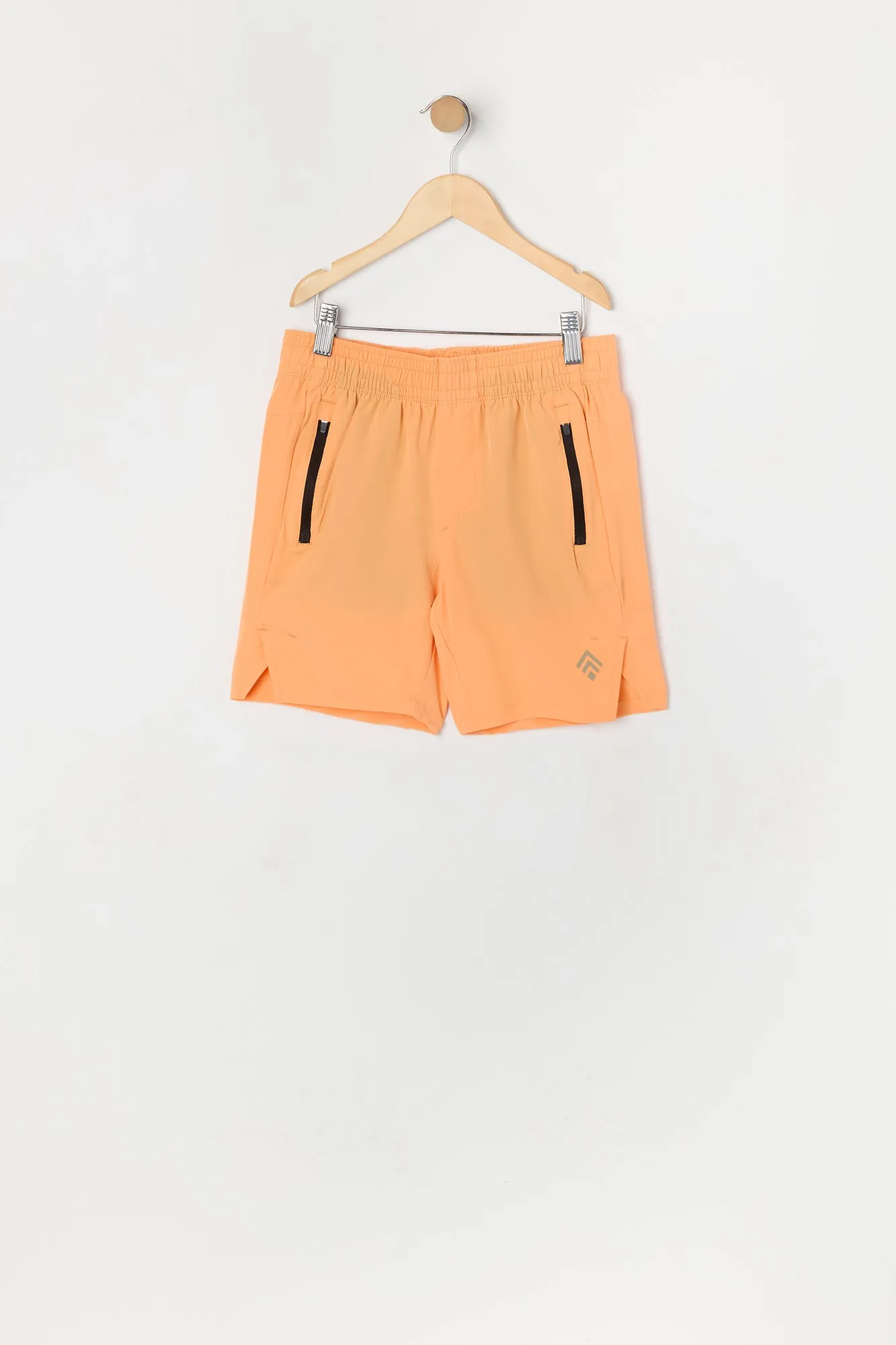 Active Zipper Shorts for Boys with 4-Way Stretch