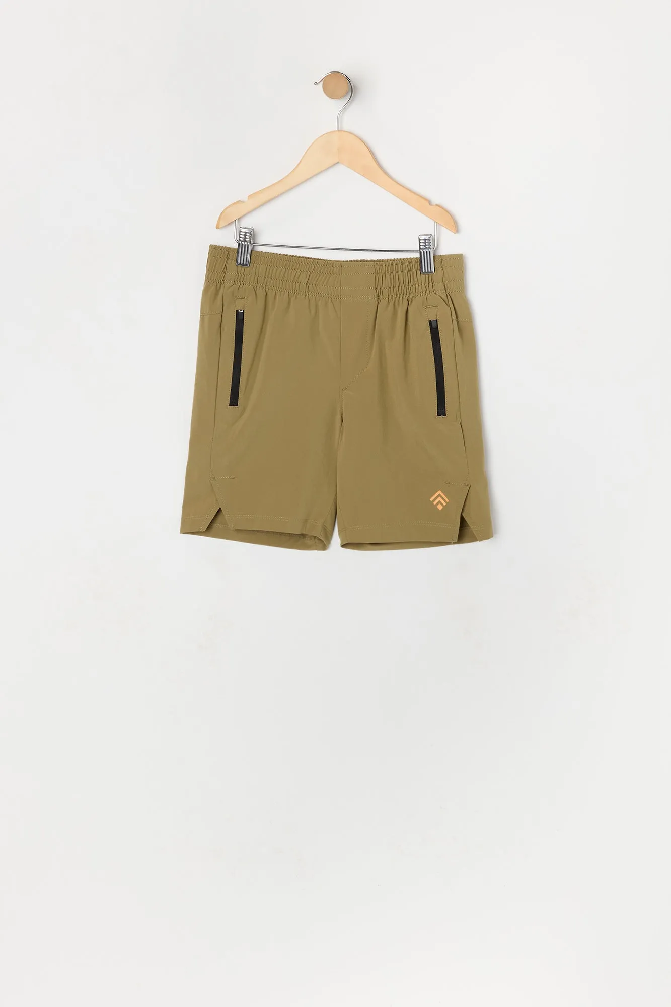 Active Zipper Shorts for Boys with 4-Way Stretch