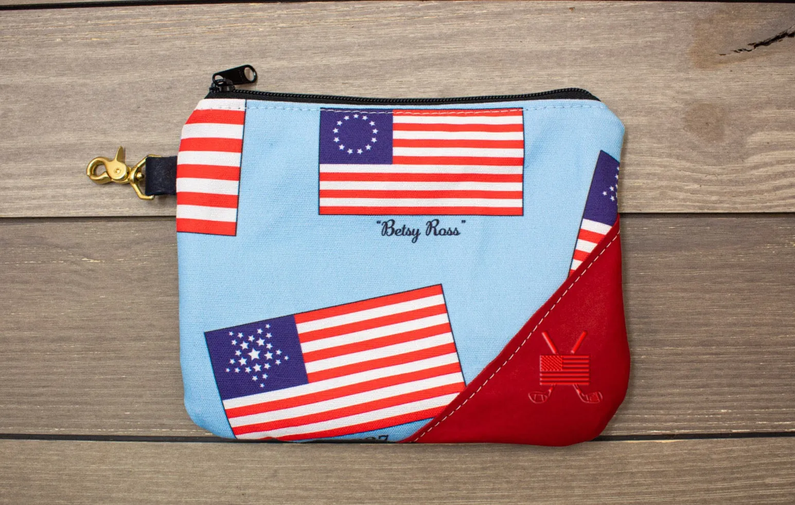 American Flags Golf Valuables Pouch for USA Victory