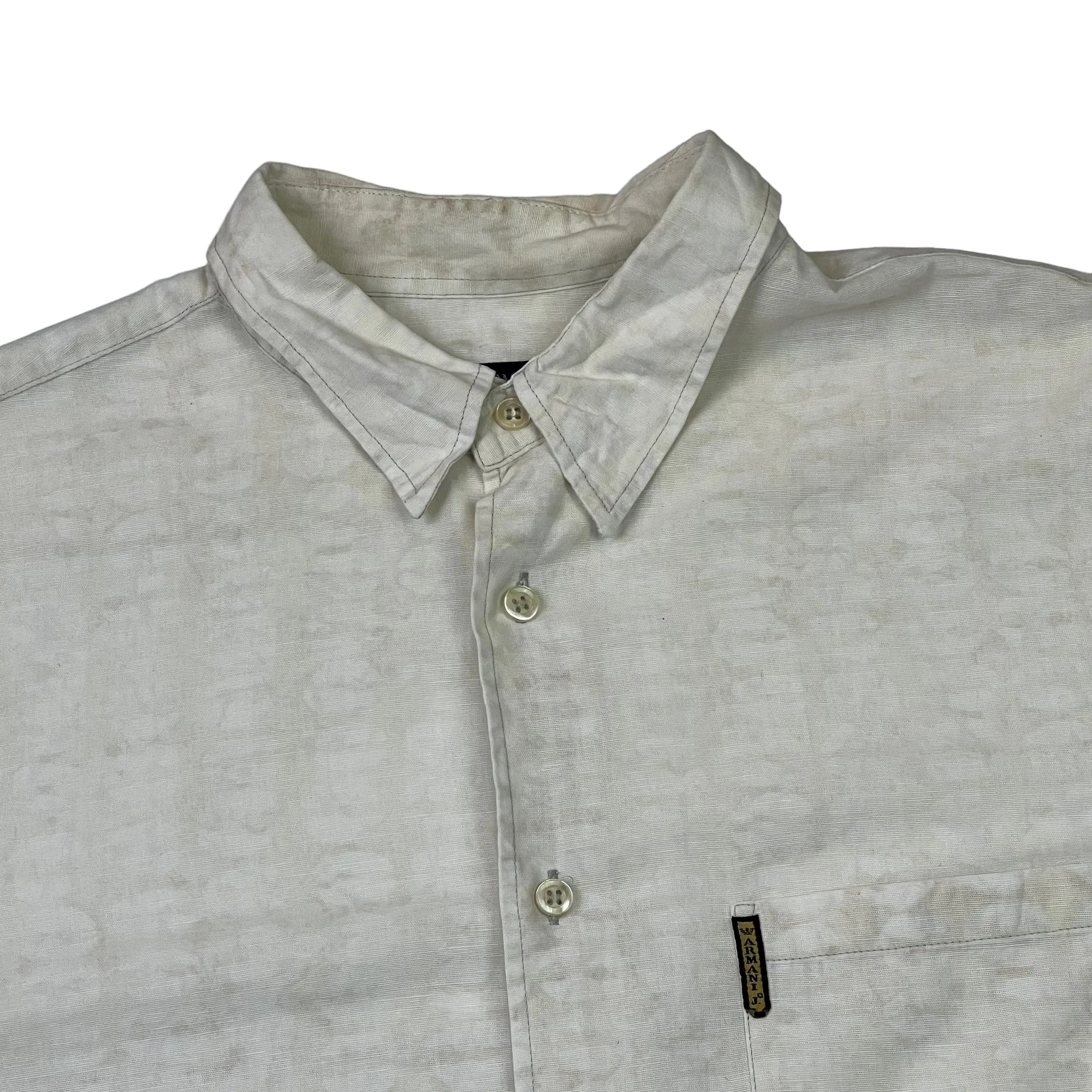 Armani Jeans White Short Sleeve Shirt