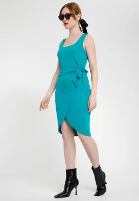 Sleeveless Wrap Contour Dress by Axton