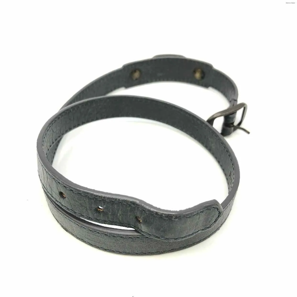 Gray BALENCIAGA Leather Wrap Bracelet