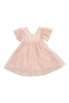 DOLLY STARS AND MOON TULLE PRINCESS DRESS ballet pink