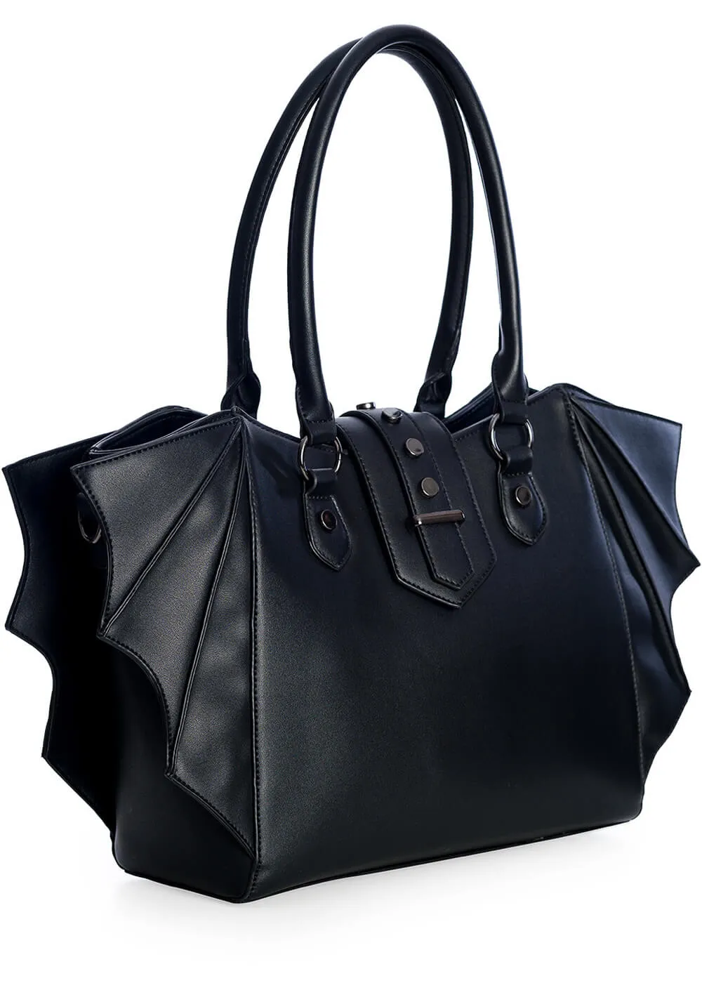 Annabella Batwing Shoulder Bag in Black