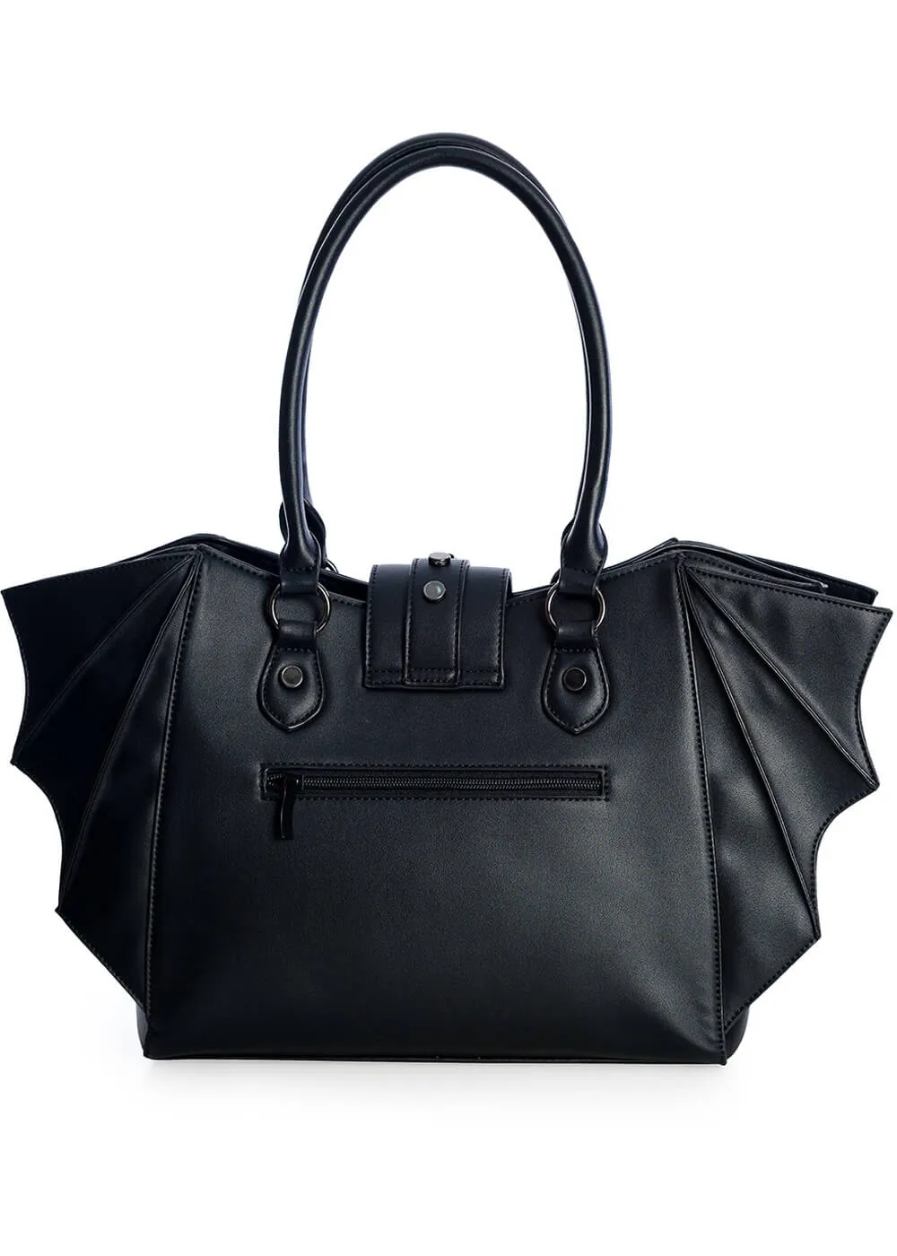 Annabella Batwing Shoulder Bag in Black