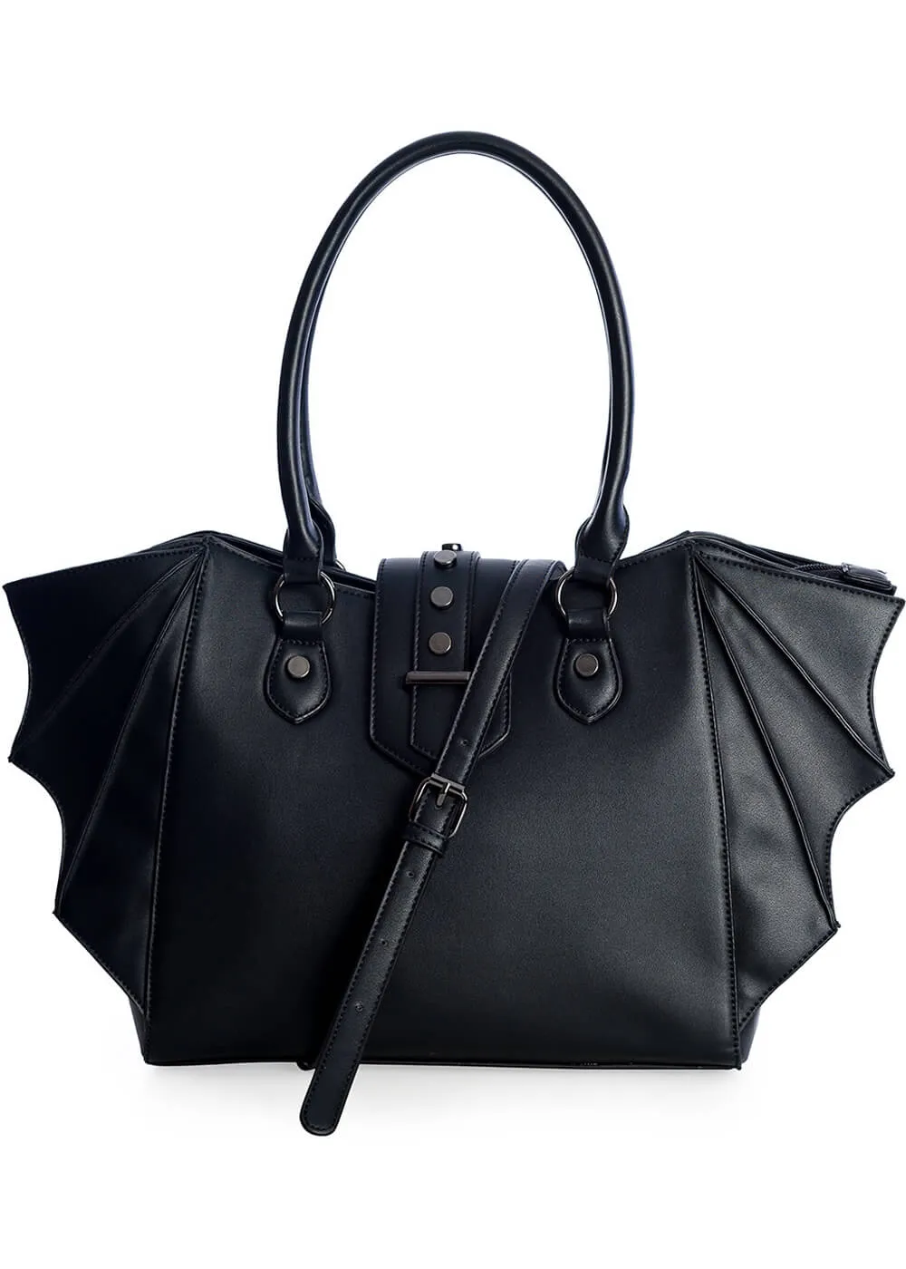 Annabella Batwing Shoulder Bag in Black