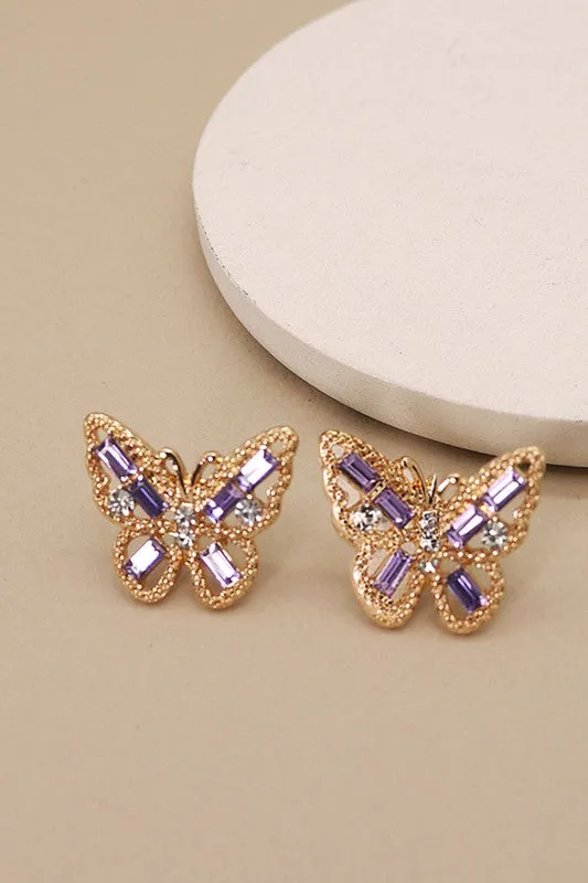 Beautiful Butterfly Beaded Earrings