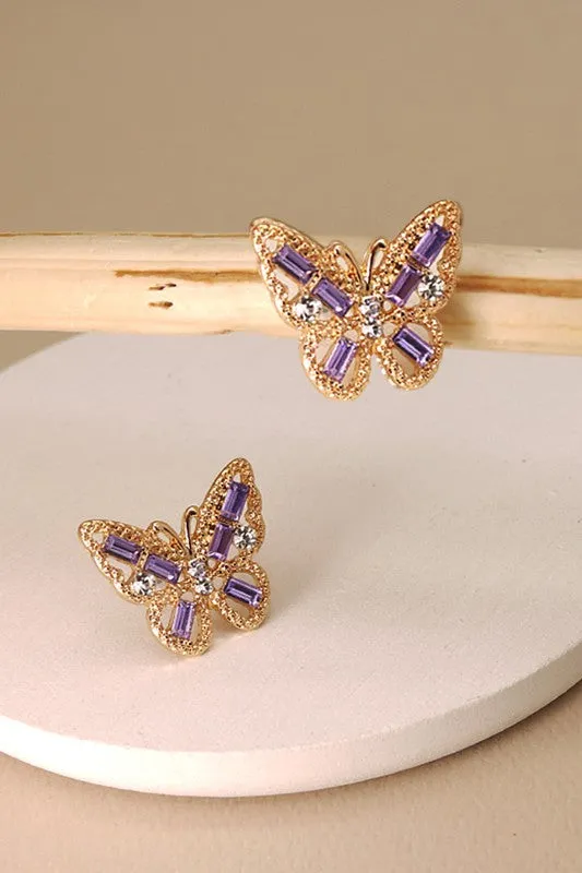 Beautiful Butterfly Beaded Earrings