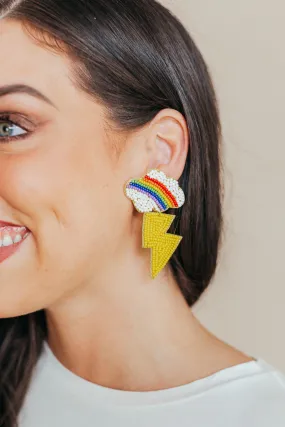 Rainbow Beaded Earrings