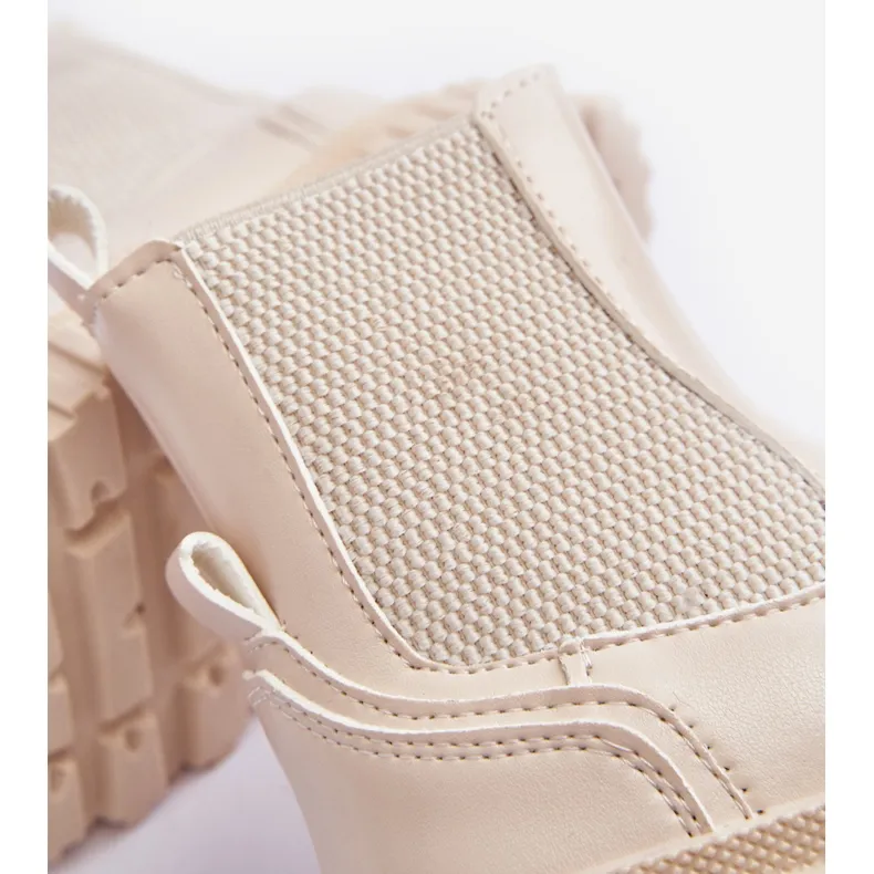 Beige Jolynn Children's Insulated Zipper Boots