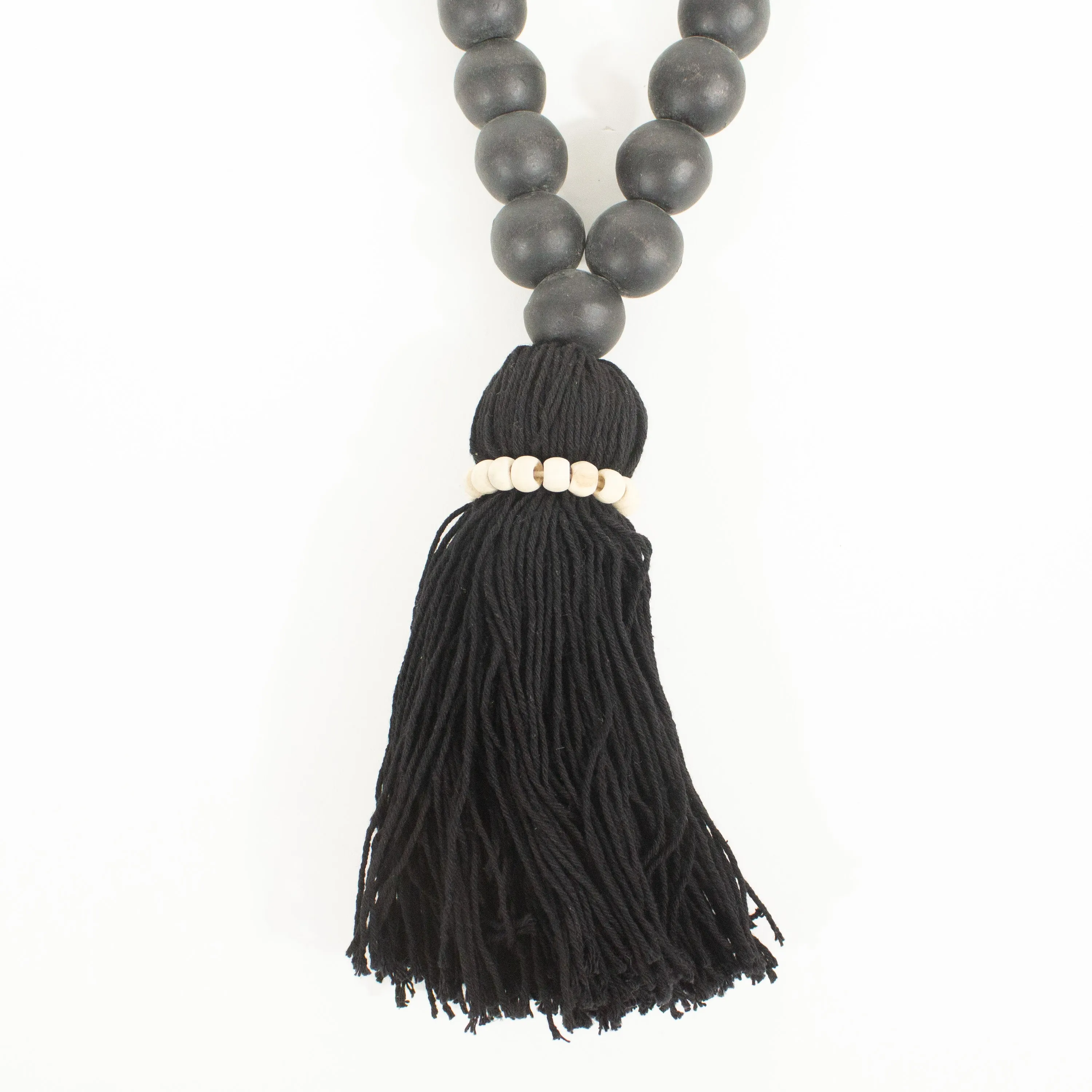 Black Beaded Tassel