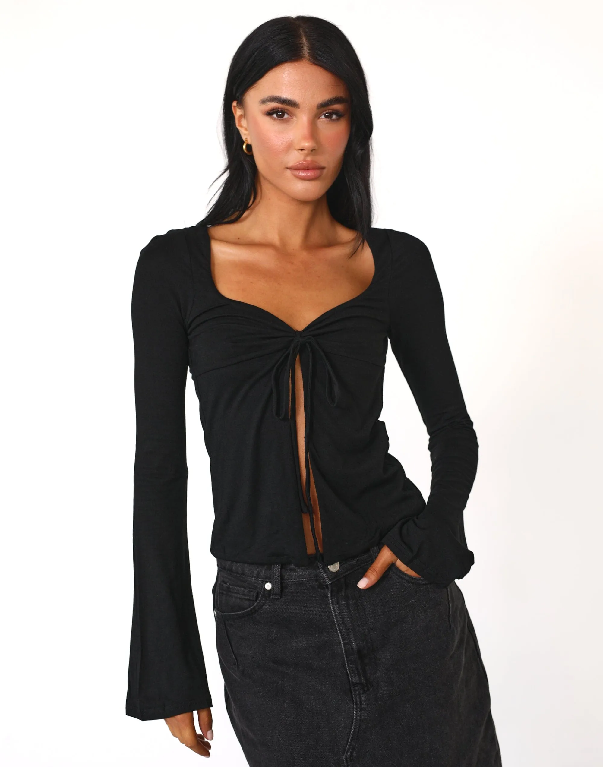 Black Long Sleeve Top