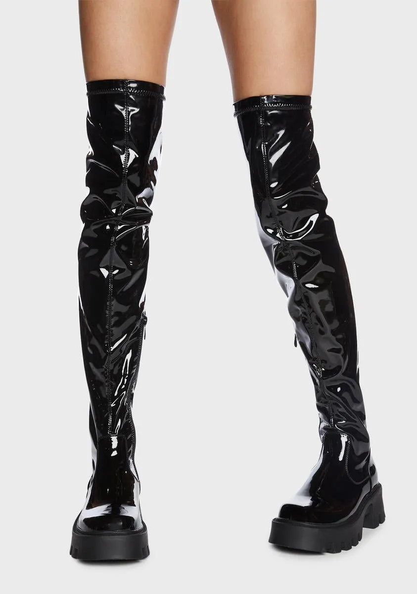 Black Milly Over-the-Knee Boots