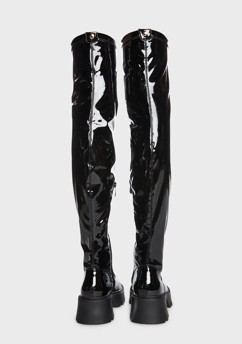 Black Milly Over-the-Knee Boots