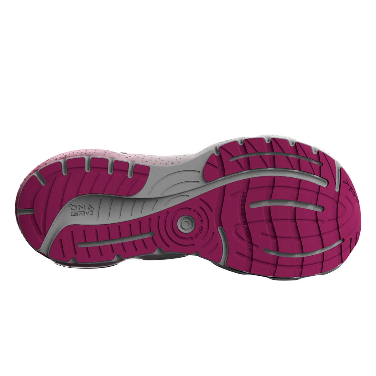 Womens Black/Fuchsia/Linen Brooks Glycerin GTS 20