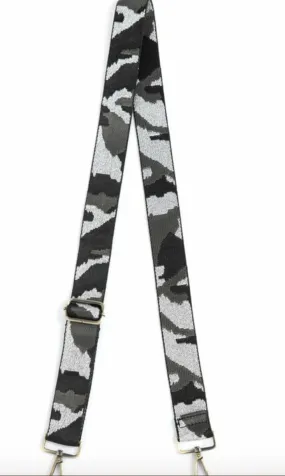 Gray Camouflage Guitar Shoulder Strap