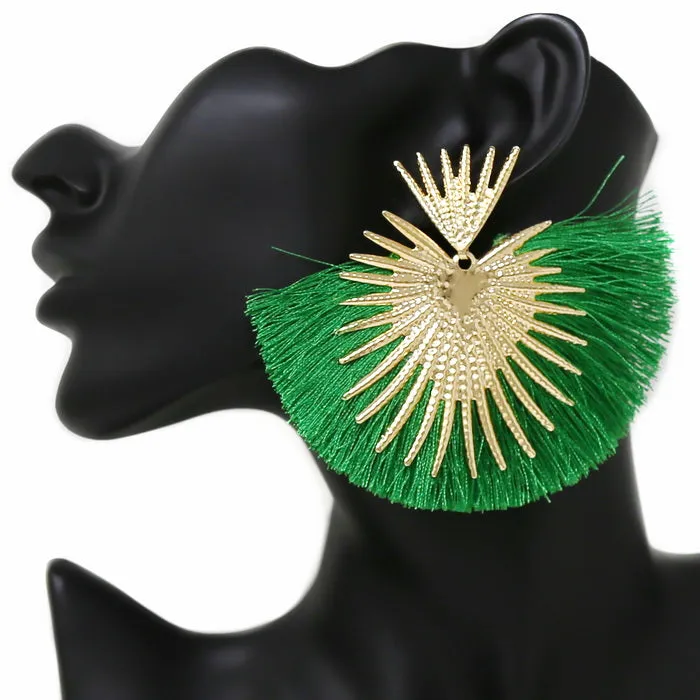 Celebrity Fan Fringed Earrings