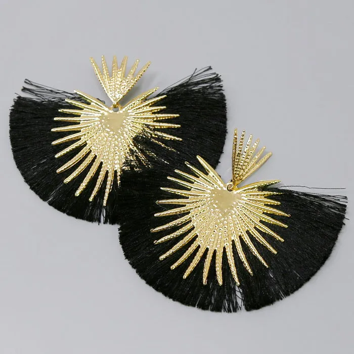 Celebrity Fan Fringed Earrings