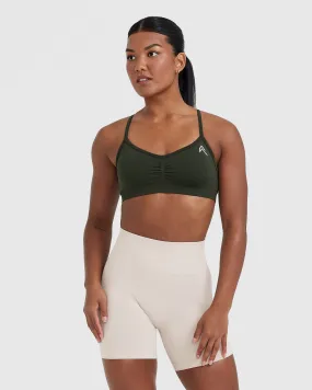 Effortless Khaki Strappy Bralette