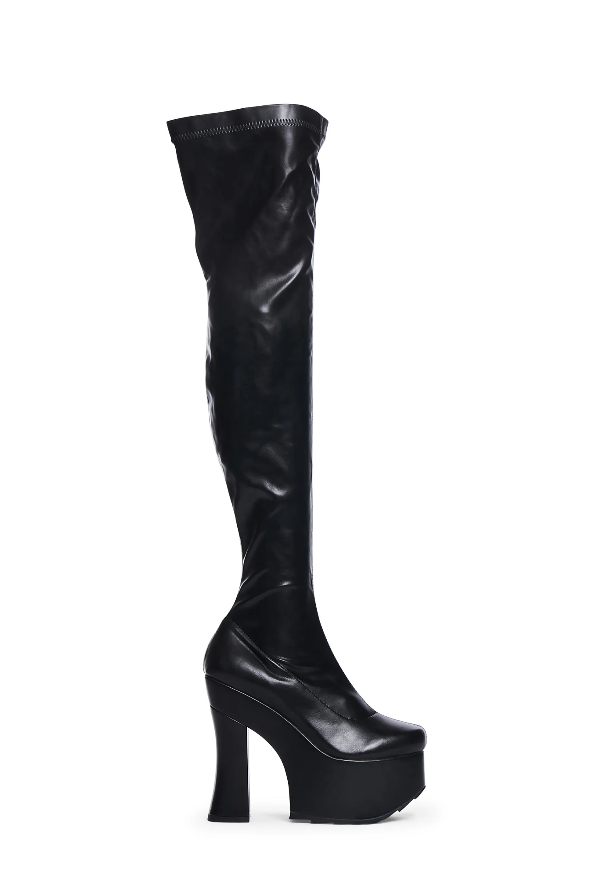 City Thigh High Boots Platform