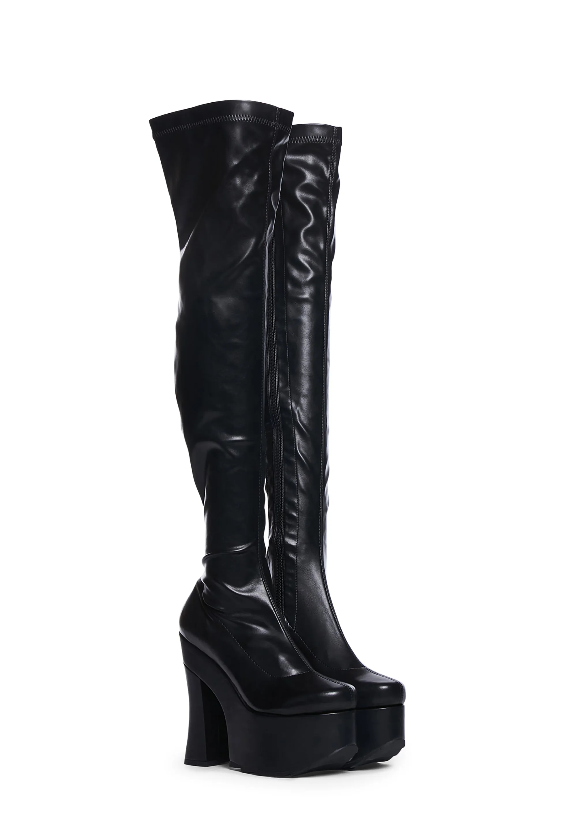 City Thigh High Boots Platform