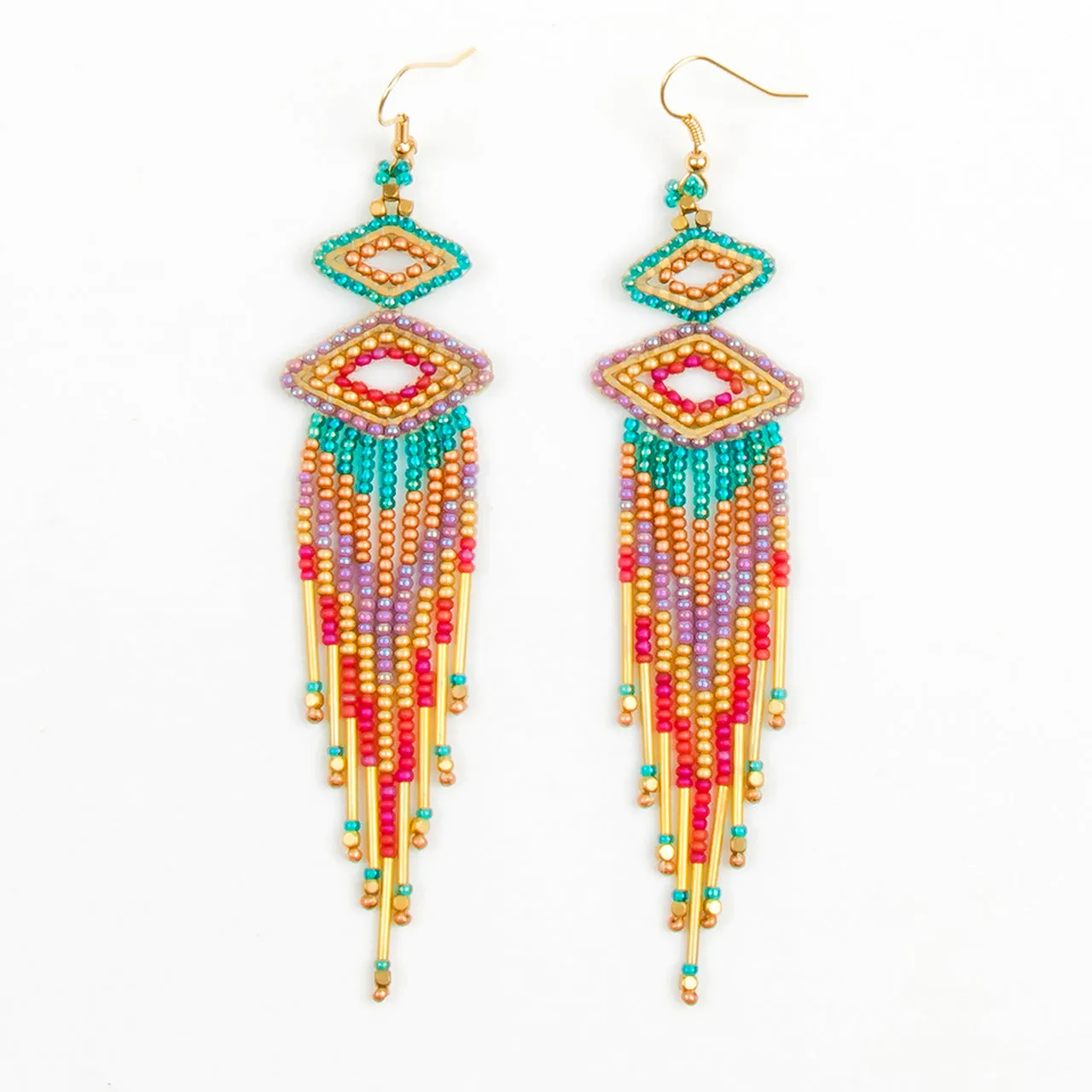 Colorful Carnival Beaded Earrings