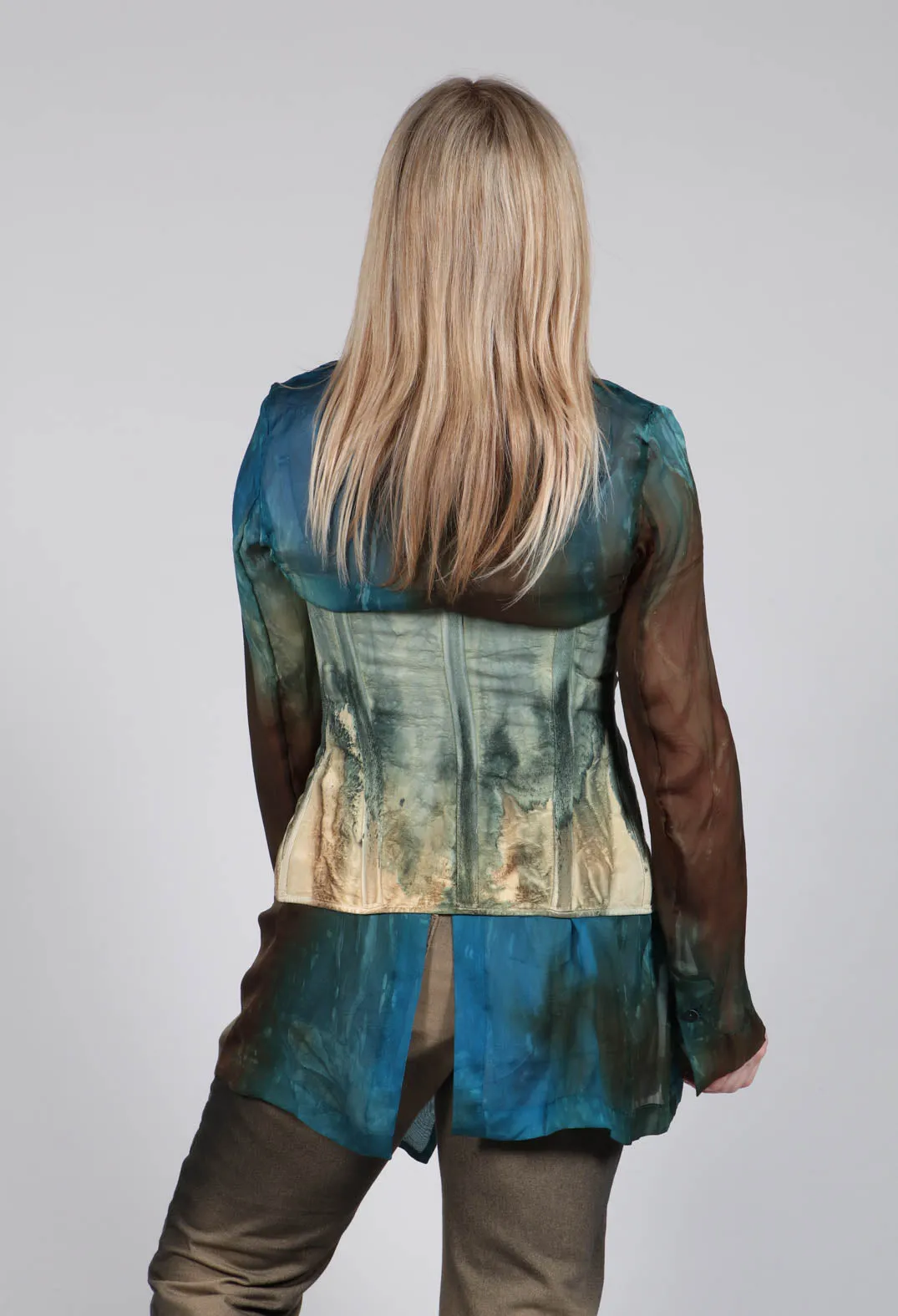 Petrol and Tea Corset Top