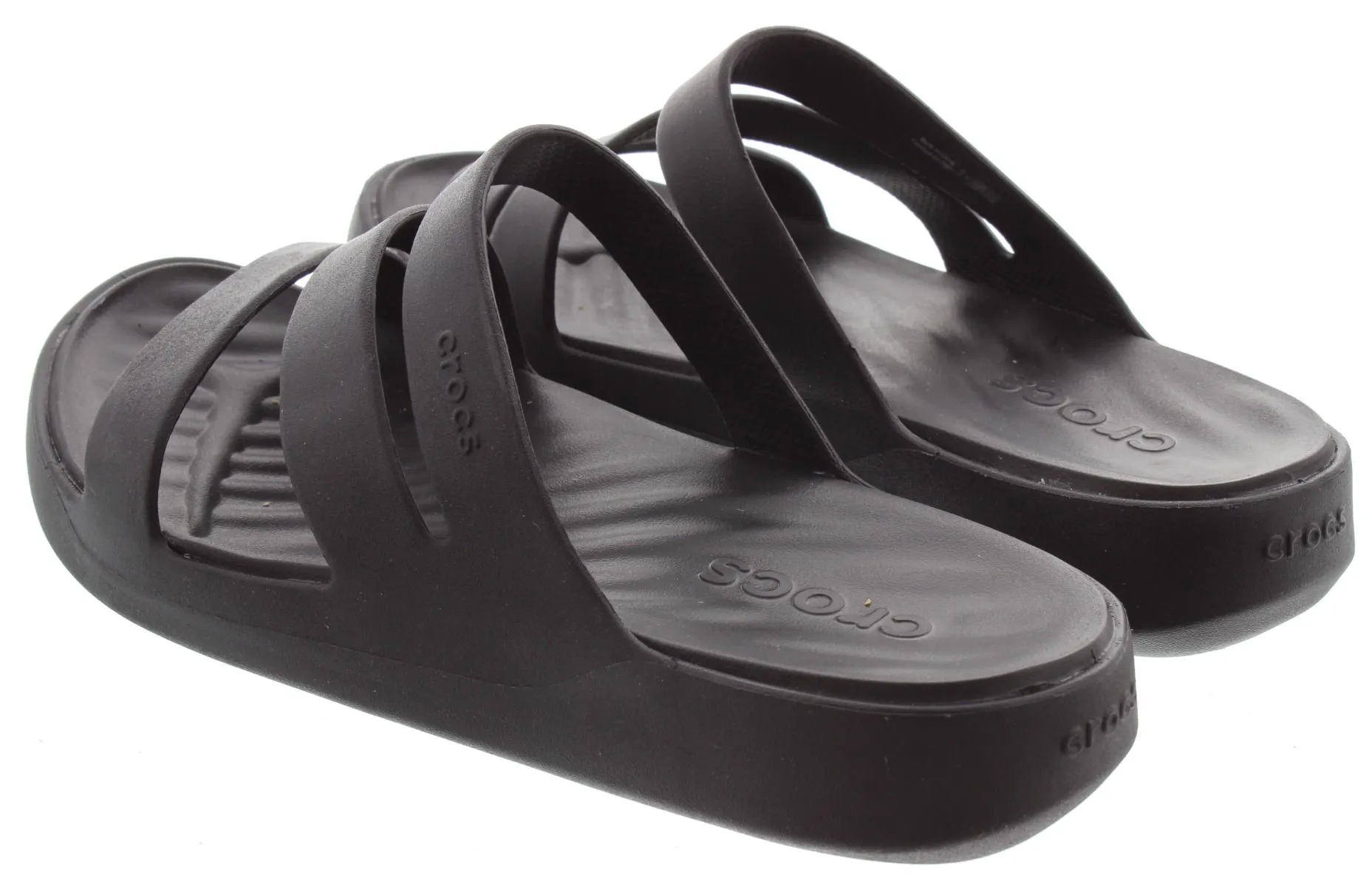 CROCS Black Ladies Getaway Strappy Sandals