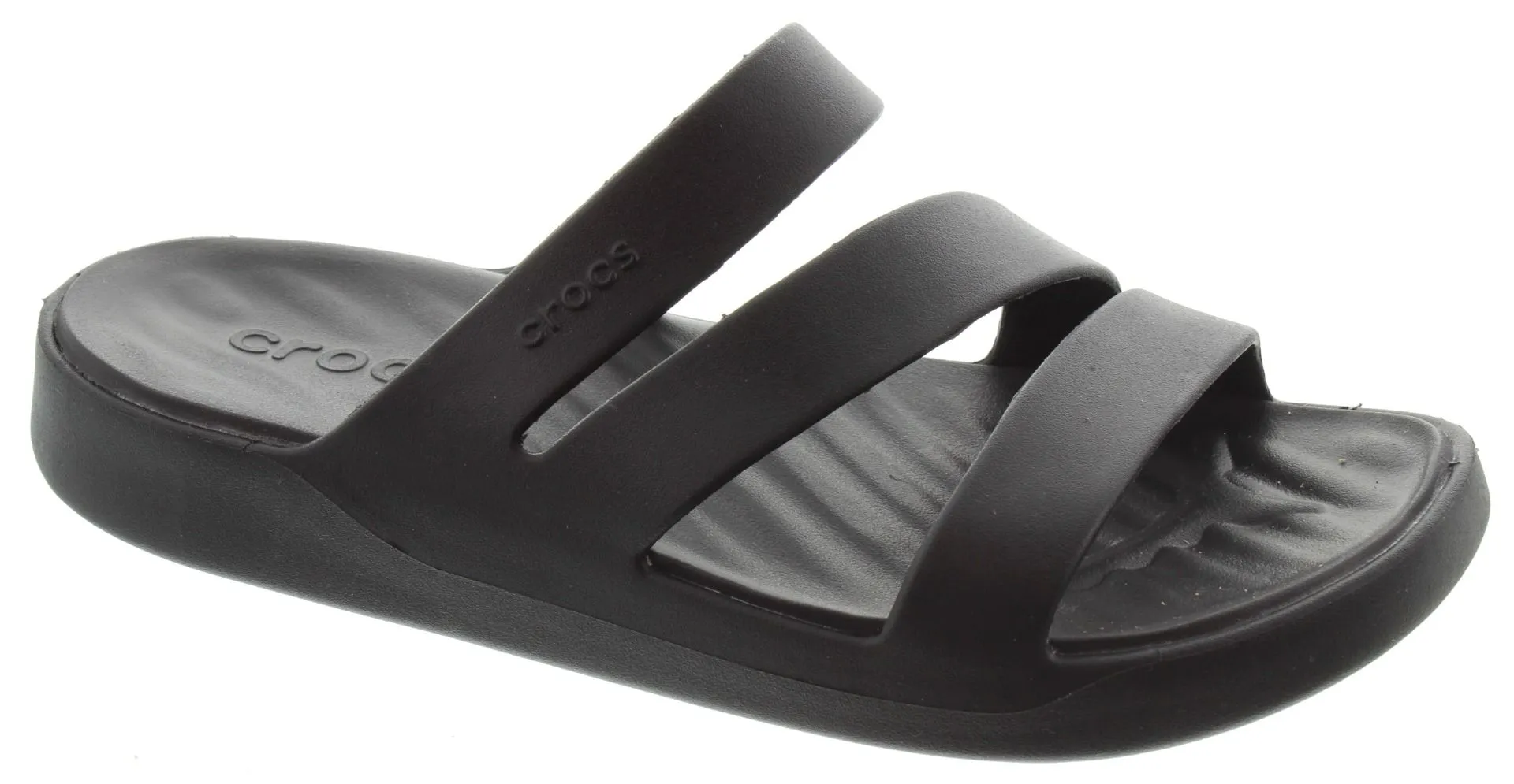 CROCS Black Ladies Getaway Strappy Sandals