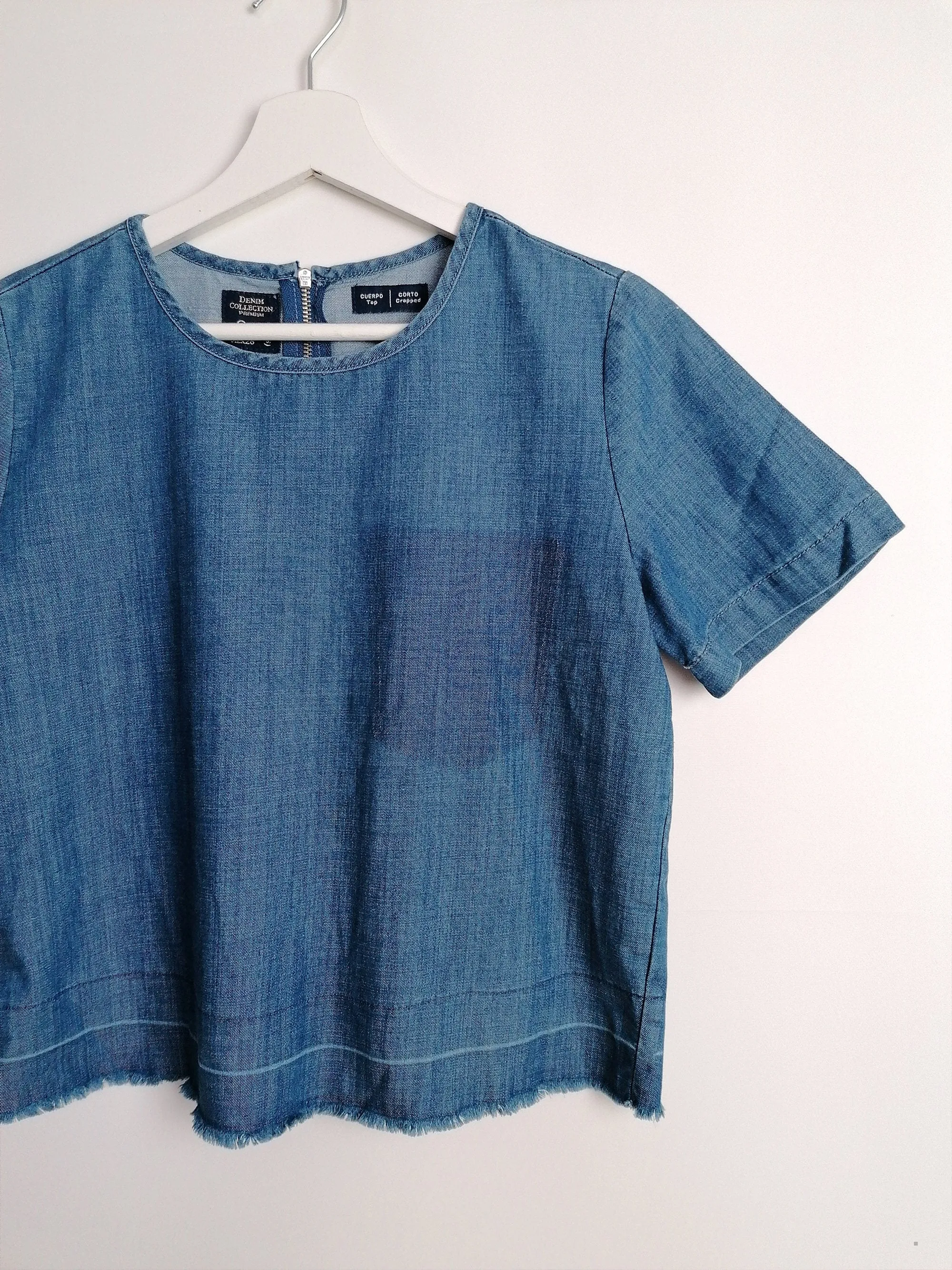 Denim Crop Top Shirt