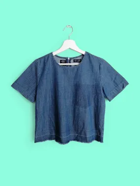 Denim Crop Top Shirt