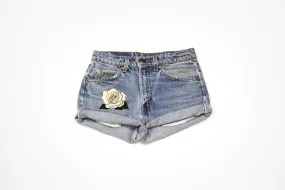 White Rose Vintage Levis Jean Shorts - Custom Order