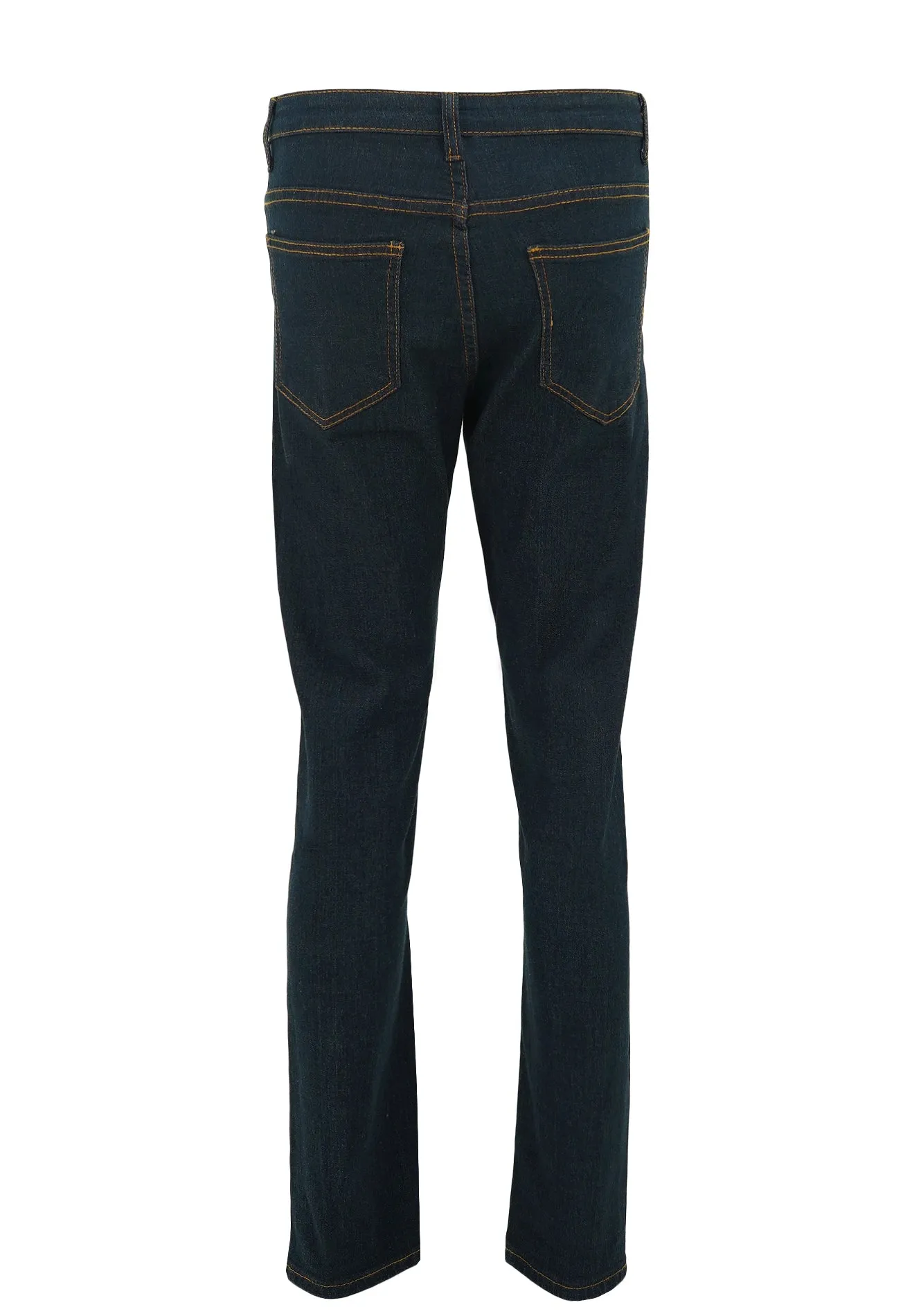 High Rise Zip Straight Cut Jeans