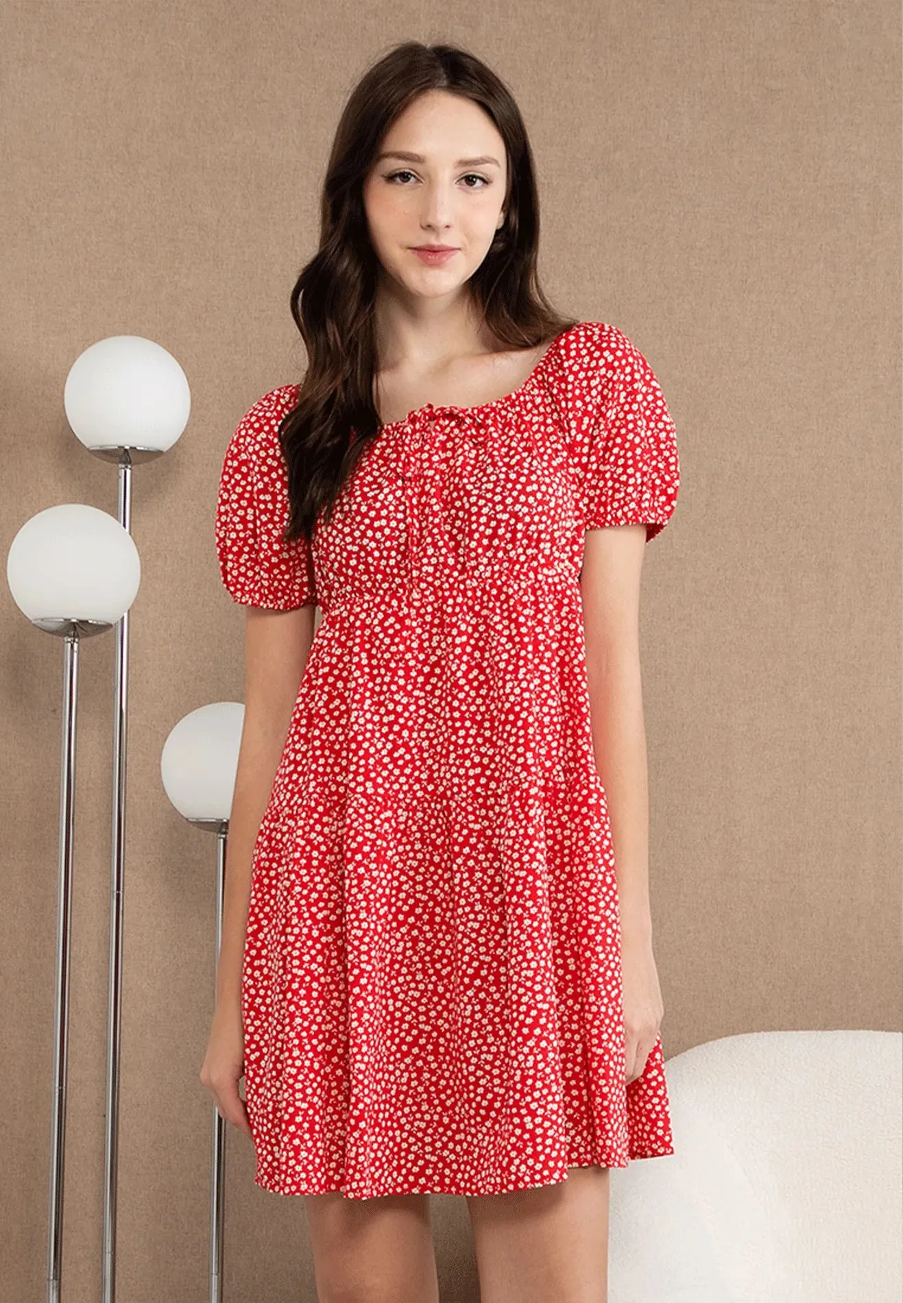 Daisy Floral Print Tie Front Dress by VOIR JEANS