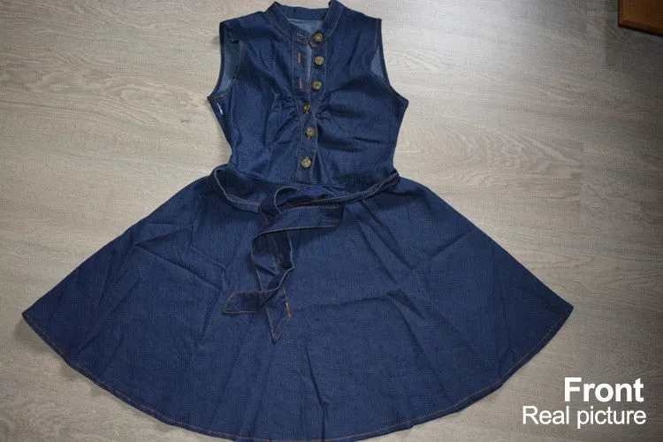 Denim Shirt Dress with Belt