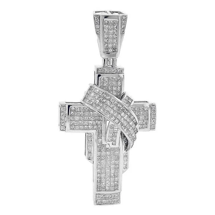 Diamond Cross Pendant Wrap Around