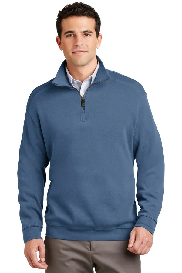 DISCONTINUED  Port Authority ®  Flatback Rib 1/4-Zip Pullover.  F220