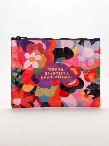 You're Beautiful Zipper Pouch with Inspiring Message