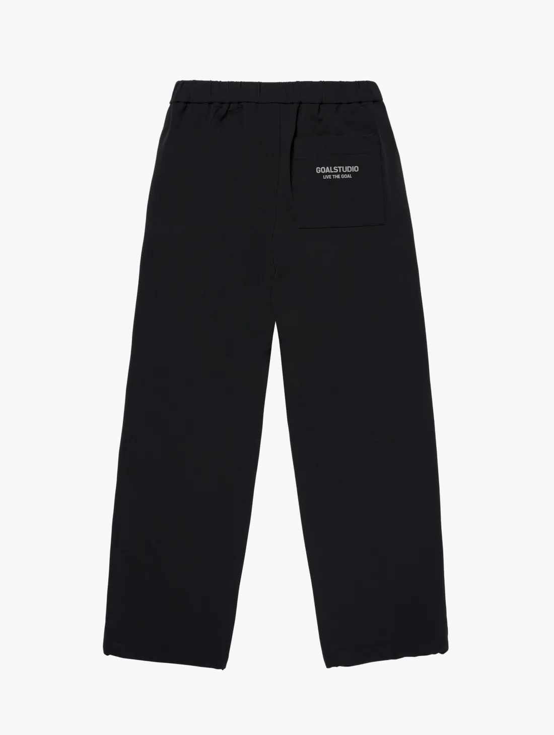 Drawstring Stretch Pants-Black