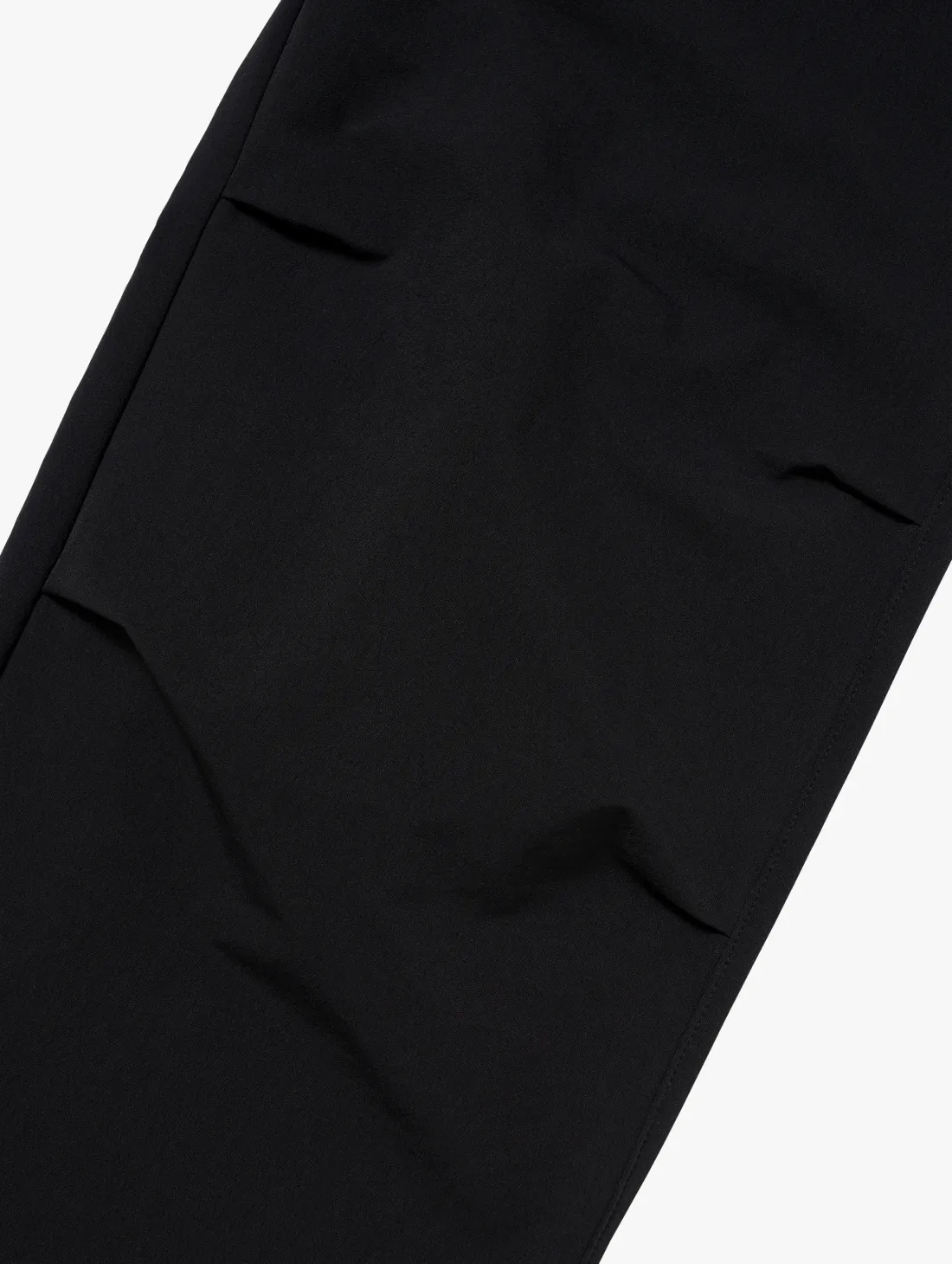 Drawstring Stretch Pants-Black