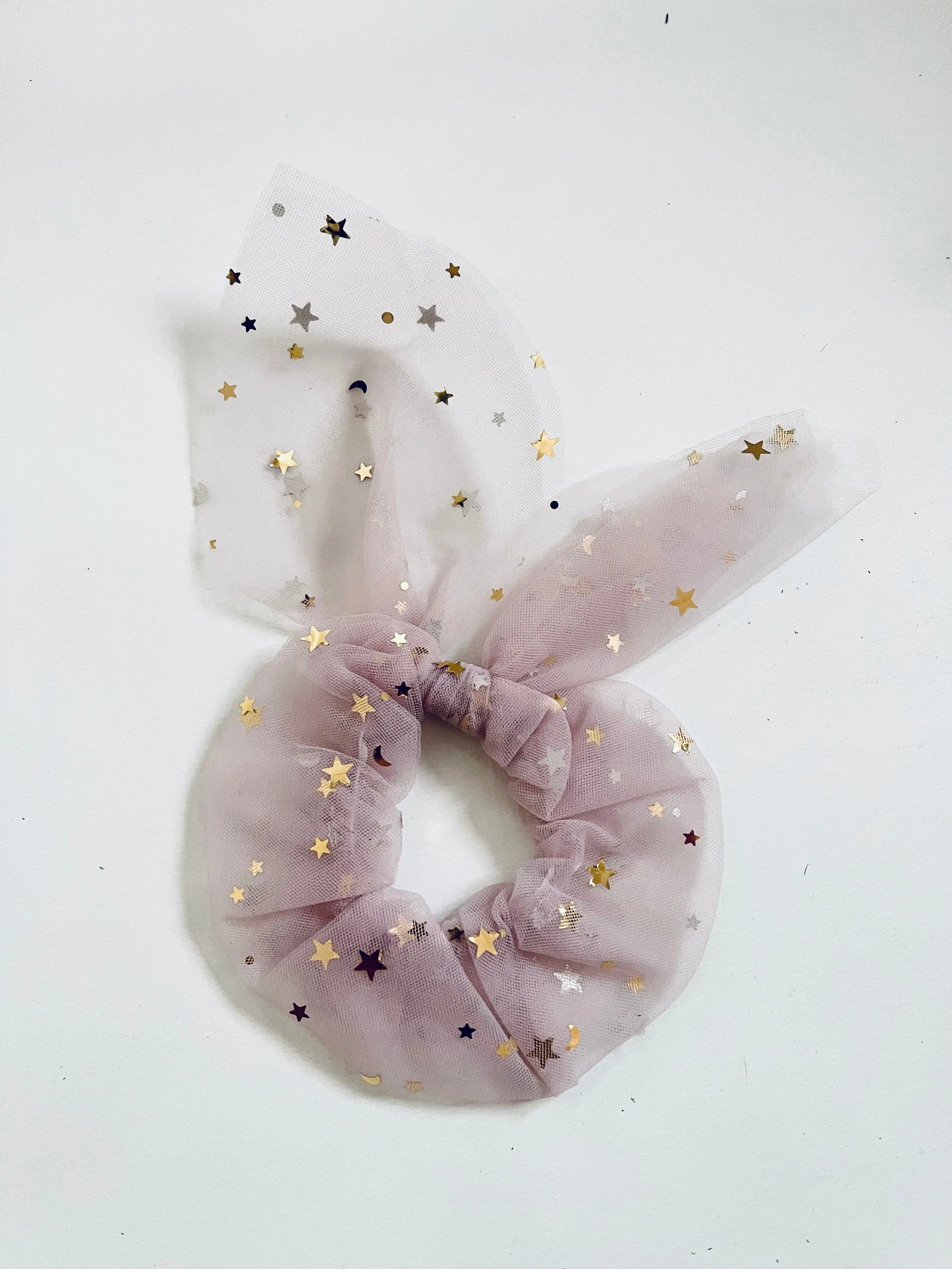 Tulle Hair Scrunchie in Dusty Violet by DOLLY STARS & MOON