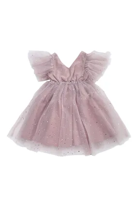 DOLLY STARS AND MOON TULLE PRINCESS DRESS dusty violet