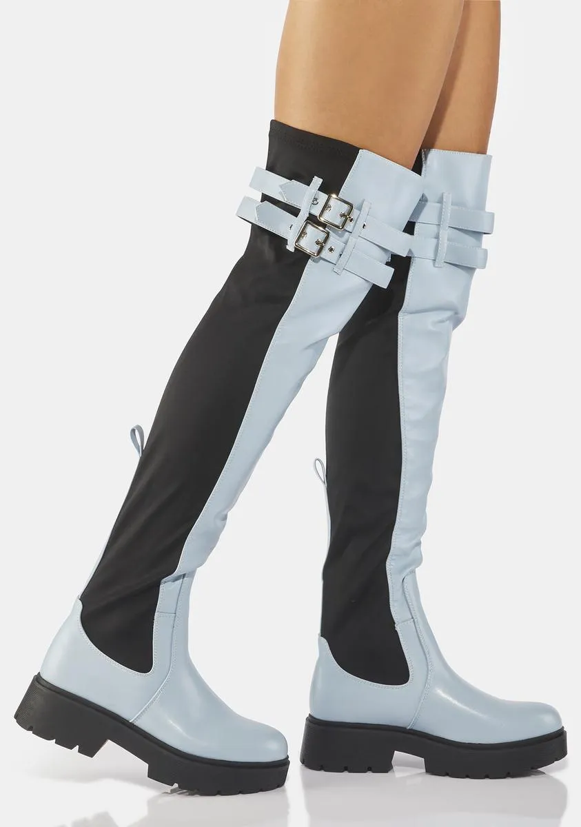 Fashion Chameleon Thigh-High Boots