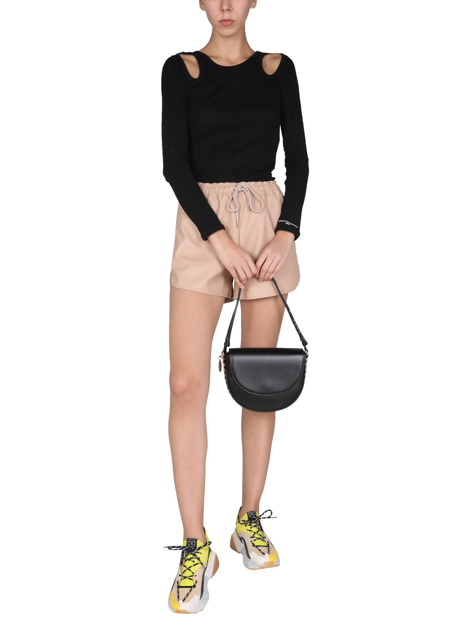 Faux Leather Shorts with Drawstring - STELLA McCARTNEY