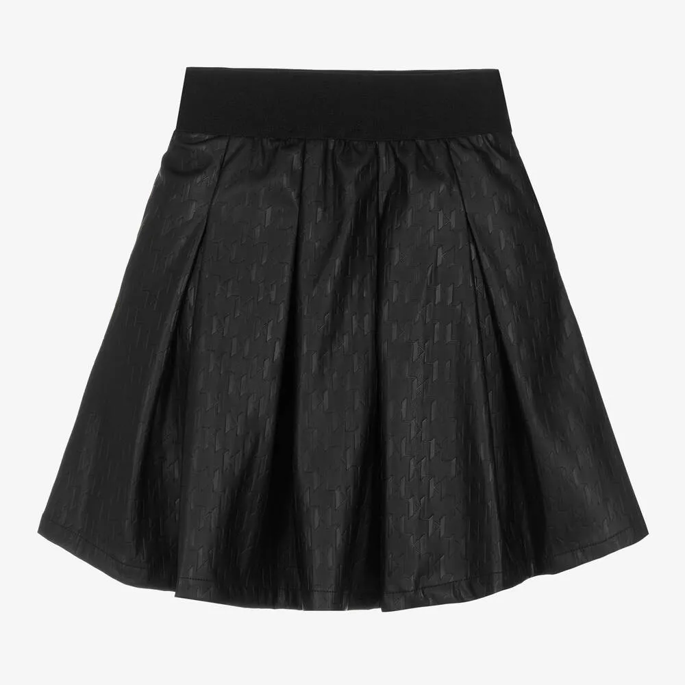 Karl Lagerfeld Logo Embossed Skirt