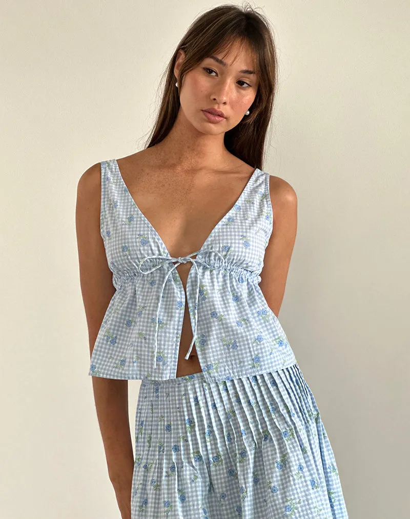 Feminine Gingham Camisole