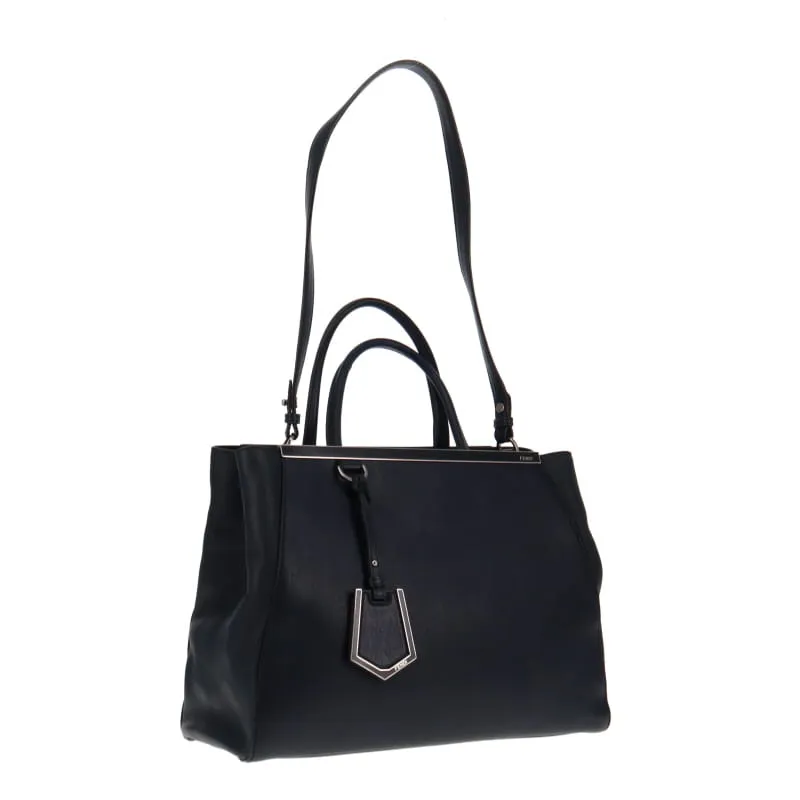 Blue Fendi Tote Bag with Shoulder Strap