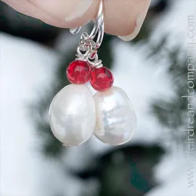 Pearl Beaded Festive Earrings with Bijoux