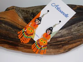 Unique Beaded Figurine Earrings